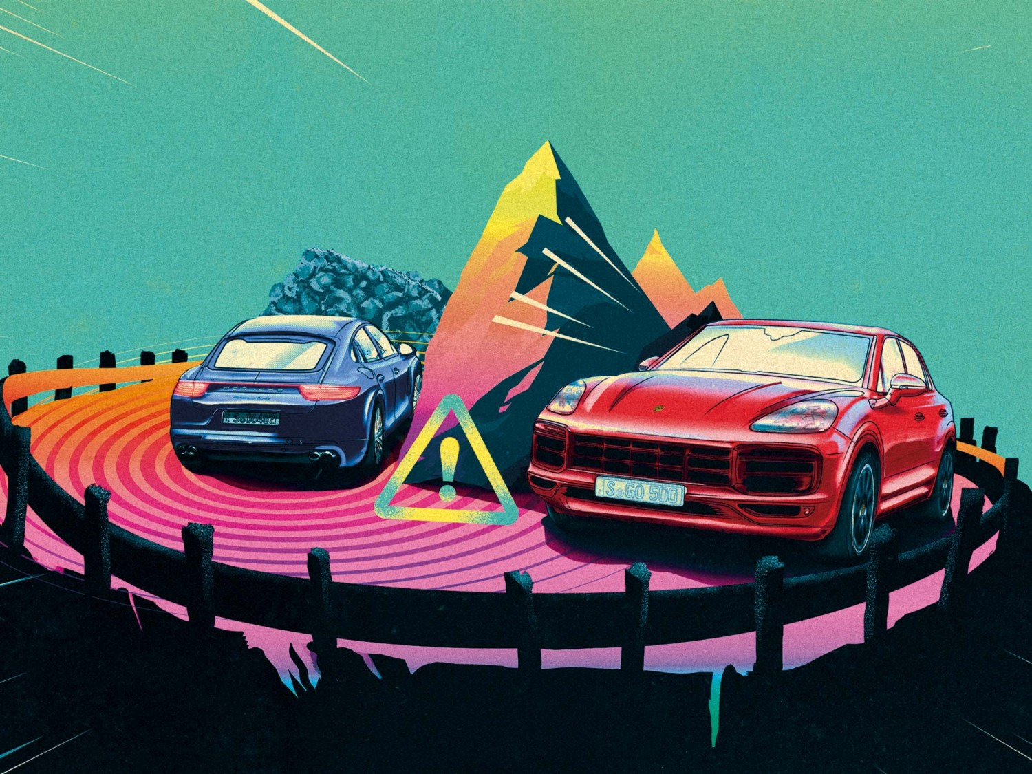 Porsche. Magazin Illustration. 3