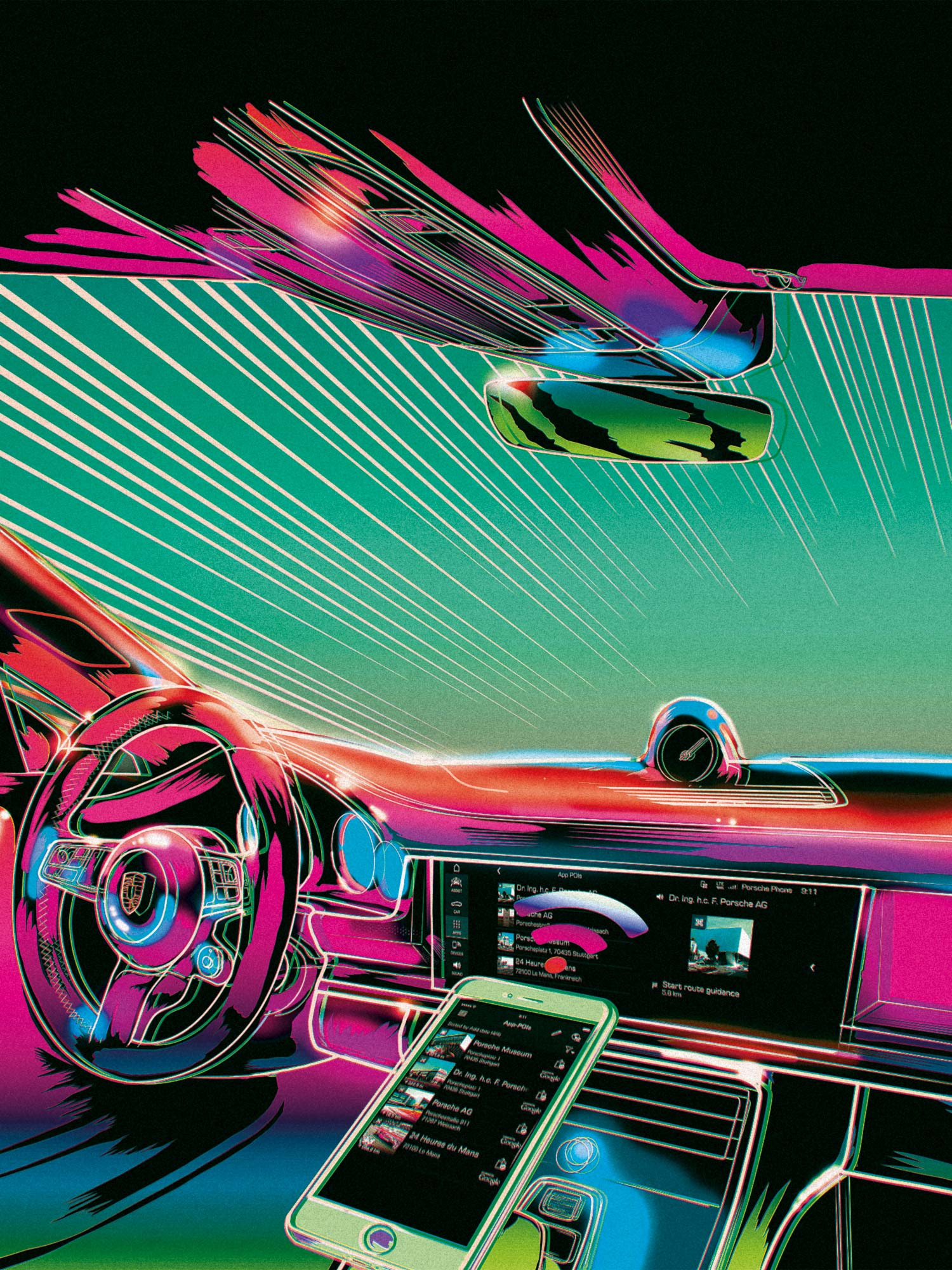 Porsche. Magazin Illustration. 8