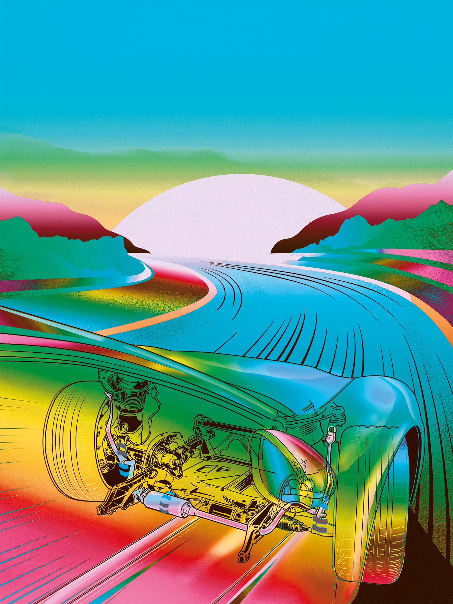 Porsche. Magazin Illustration. 2