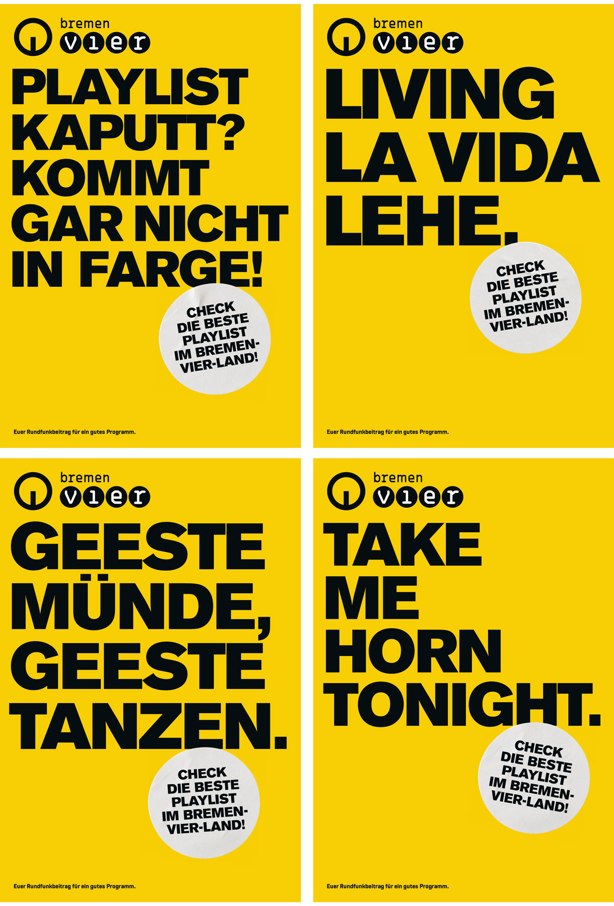 Bremen Vier. Plakatkampagne. 20