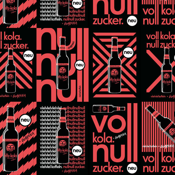  Aufgabenstellung: Corporate Design / Identity Design, 360° Brand Communication, Verpackungsdesign | Kunde: fritz-kola | Jahr: 2020 | Projekt: fritz-kola. null zucker.